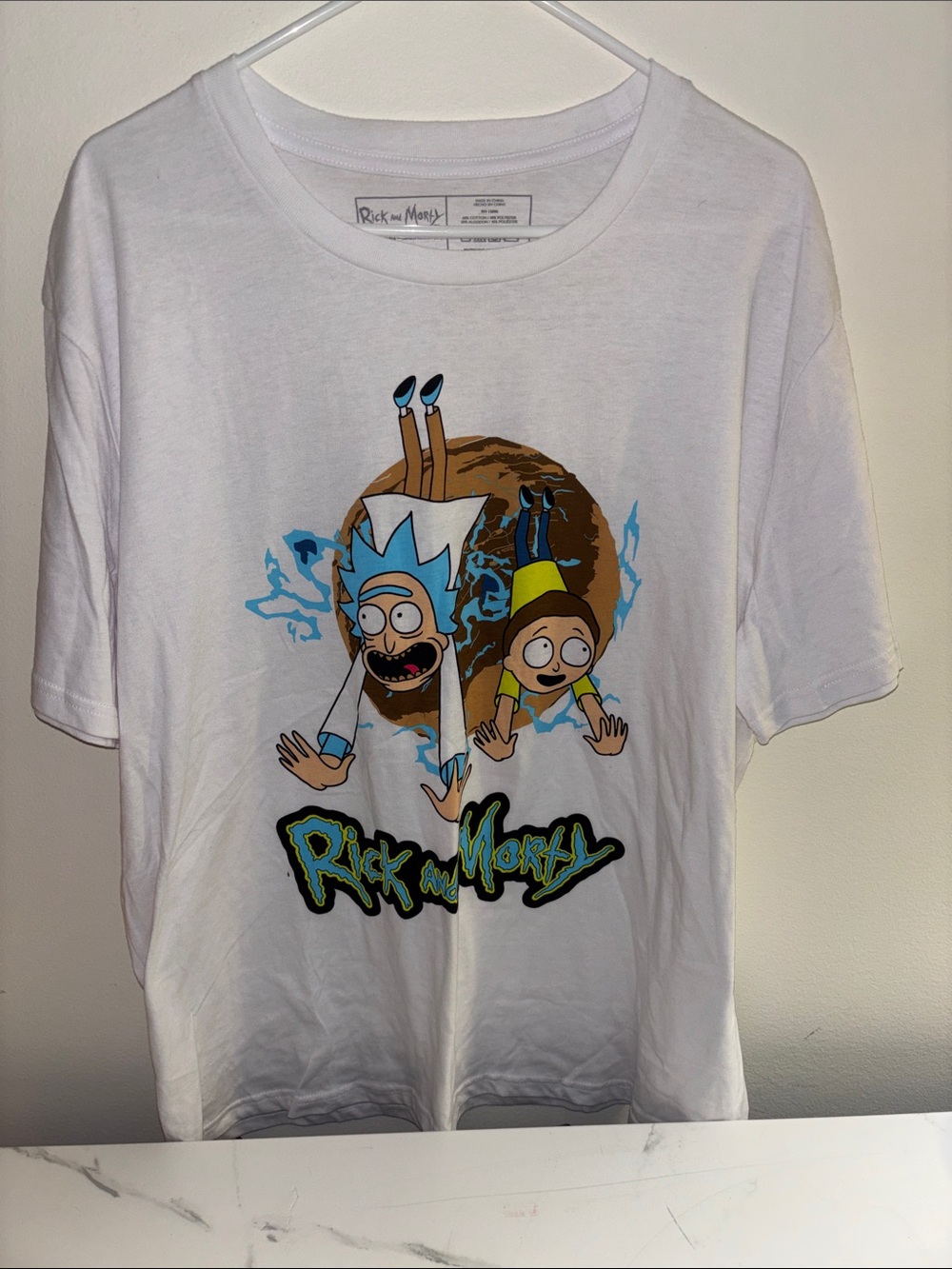 Rick and Morty White Graphic Tee
